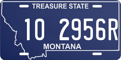 MT license plate 102956R