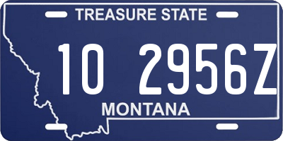 MT license plate 102956Z