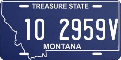 MT license plate 102959V