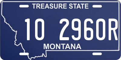 MT license plate 102960R