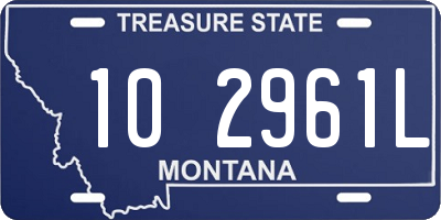 MT license plate 102961L