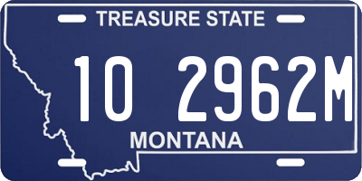 MT license plate 102962M
