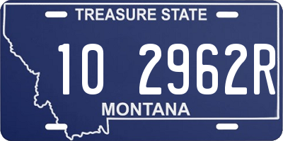 MT license plate 102962R