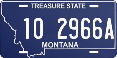 MT license plate 102966A