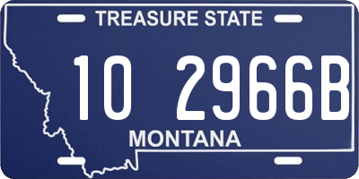 MT license plate 102966B