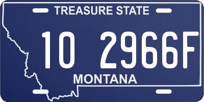 MT license plate 102966F