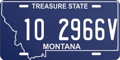 MT license plate 102966V