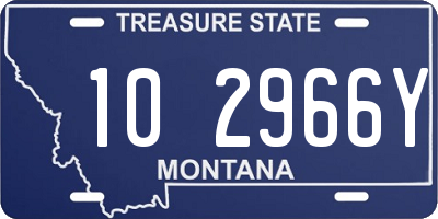 MT license plate 102966Y