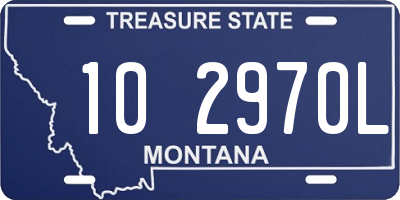 MT license plate 102970L