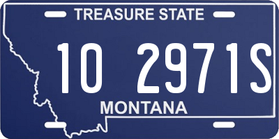 MT license plate 102971S