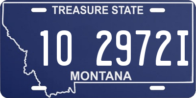 MT license plate 102972I