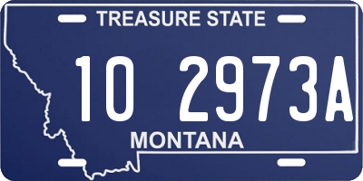 MT license plate 102973A