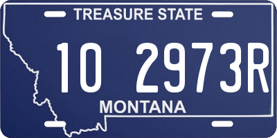 MT license plate 102973R