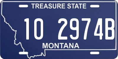 MT license plate 102974B