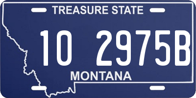 MT license plate 102975B