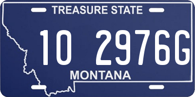 MT license plate 102976G