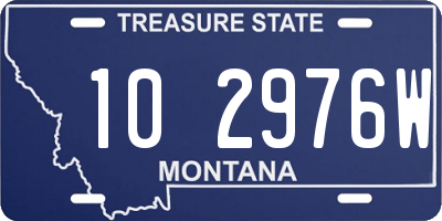 MT license plate 102976W