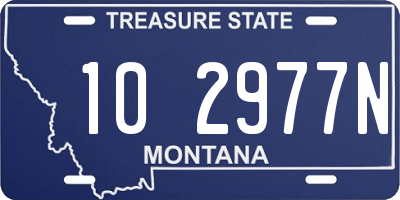 MT license plate 102977N