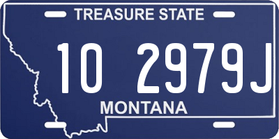 MT license plate 102979J