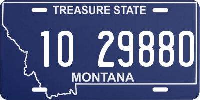 MT license plate 102988O