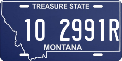 MT license plate 102991R