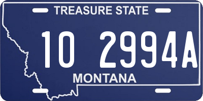 MT license plate 102994A