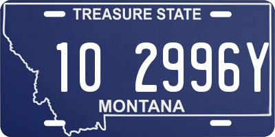 MT license plate 102996Y