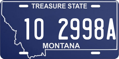 MT license plate 102998A