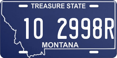 MT license plate 102998R