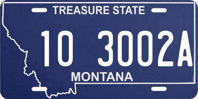 MT license plate 103002A