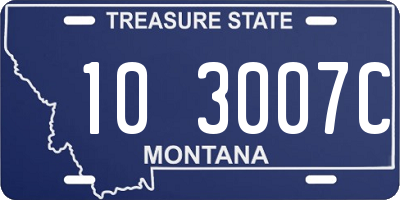 MT license plate 103007C