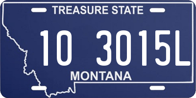 MT license plate 103015L