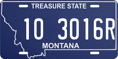 MT license plate 103016R