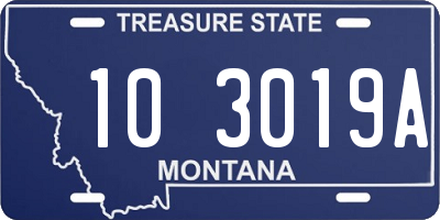 MT license plate 103019A