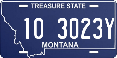 MT license plate 103023Y