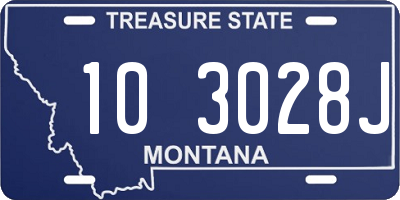MT license plate 103028J