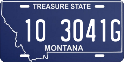 MT license plate 103041G