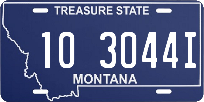 MT license plate 103044I