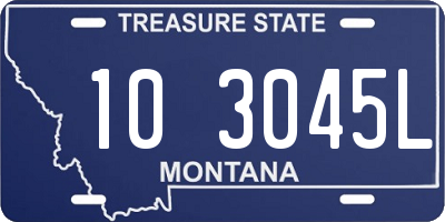 MT license plate 103045L