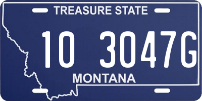 MT license plate 103047G