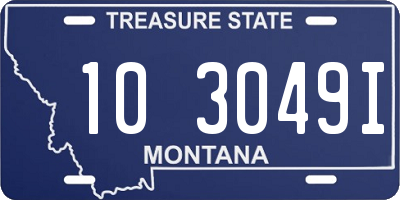 MT license plate 103049I