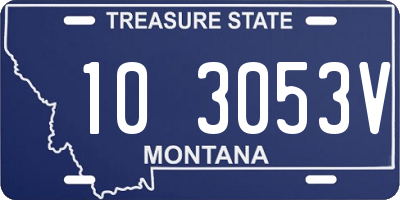 MT license plate 103053V