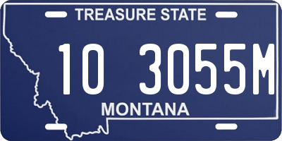 MT license plate 103055M