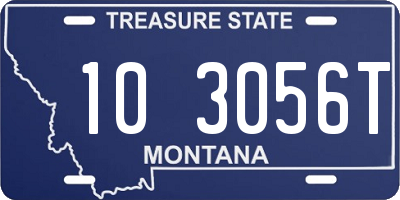 MT license plate 103056T