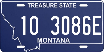 MT license plate 103086E