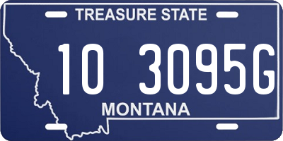 MT license plate 103095G