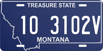 MT license plate 103102V