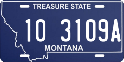 MT license plate 103109A