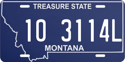 MT license plate 103114L