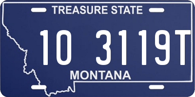 MT license plate 103119T